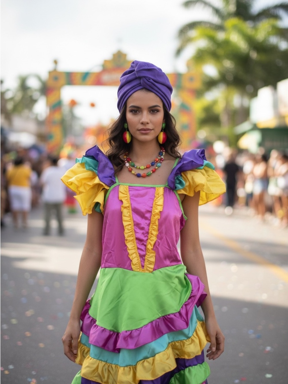 Chasing Fireflies Carmen Miranda-style Brazilian bombshell carnival costume Ruf